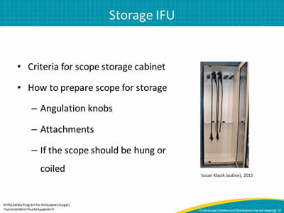 Storage IFU