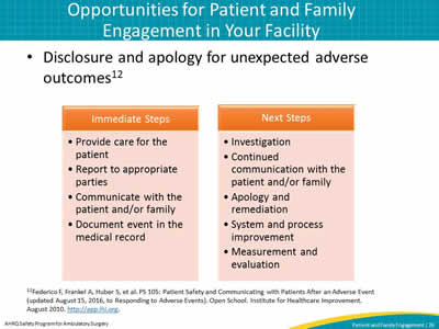 Opportunities for Patient and Family Engagement in Your Facility