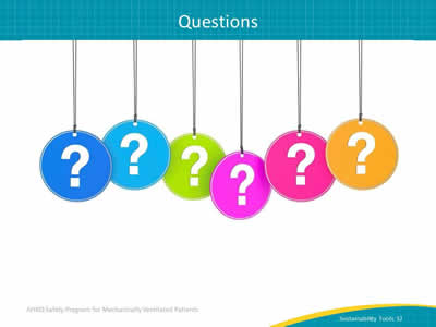 Image: Six colored hanging tags with question marks on them.