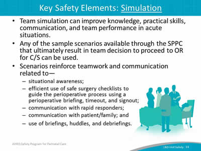 Key Safety Elements: Simulation