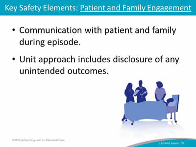 Key Safety Elements: Patient and Family Engagement