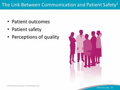 Patient outcomes. Patient safety. Perceptions of quality.