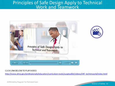 Image: Video icon Opening shot of "Principles of Safe Design Apply to Technical and Teamwork" video.