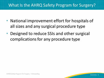What is the AHRQ Safety Program for Surgery?