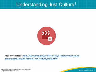 Understanding Just Culture