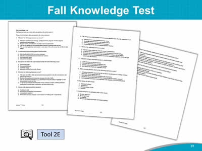 Fall Knowledge Test