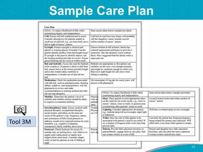 Sample Care Plan