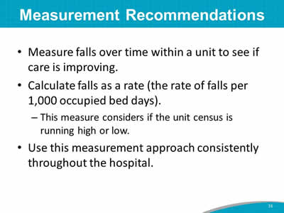 Measurement Recommendations