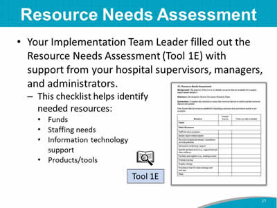 Resource Needs Assessment