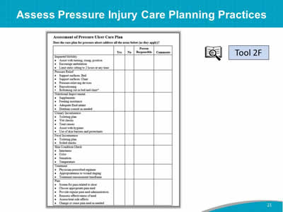 Assess Pressure Injury Care Planning Practices