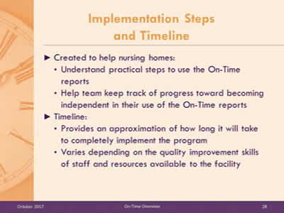 Implementation Steps and Timeline
