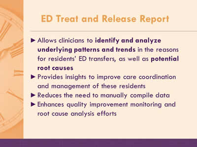 ED Treat and Release Report